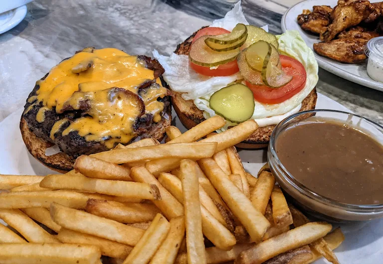 Pappa's burger at Pappa's Family Restaurant Edmonton - double patty signature burger